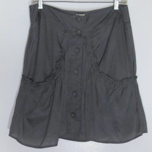 New Noa Noa Skirt Gray Boho Tiered Ruffle Flowy Festival Fun A-Line Mini Size L